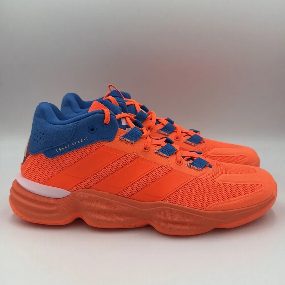 adidas Court Stabil Indoor  Mens Orange Sneakers Athletic Shoes JH5164 Size 9